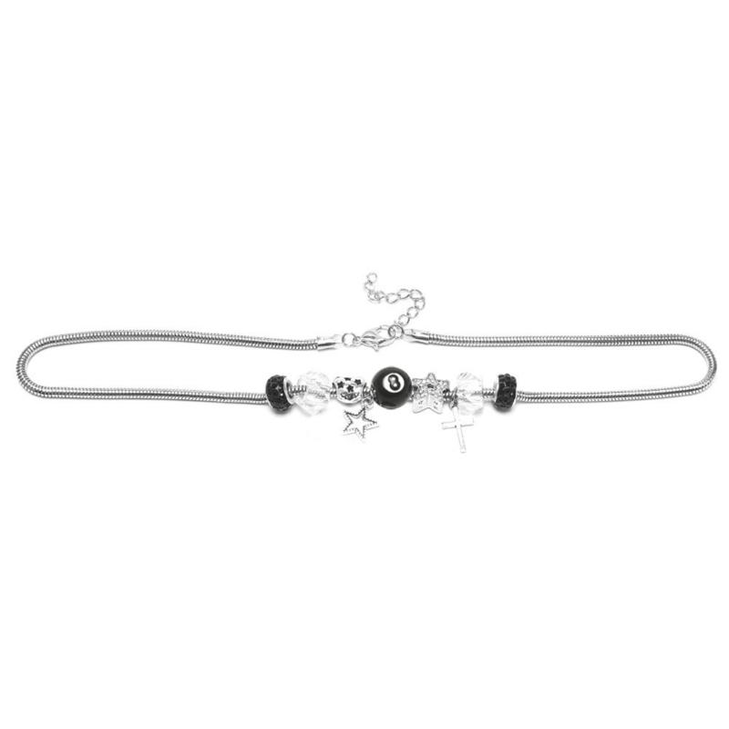 Zinc Alloy Star Crucifix Design Necklace Adjustable Lightweight Bracelet Punk Jewelry Piece For Various Occasions
