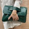 Fashion  Storage Bag Document Bagluxury Crocodile Pattern Women's Briefcase,large Capacity Solid,ladies Simple Clutch Bag