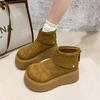 Thick-soled heightening snow boots women's new autumn and winter velvet warm fashion Martin boots non-slip cotton shoes
