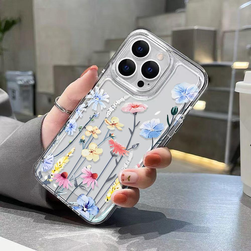 Kryt na telefon pro Samsung A56 5G Galaxy A55 A36 A26 A16 A15 A35 A34 A33 A54 A53 A52s A25 A14 A13 A06 A05s A05 Měkký TPU Květinový kryt