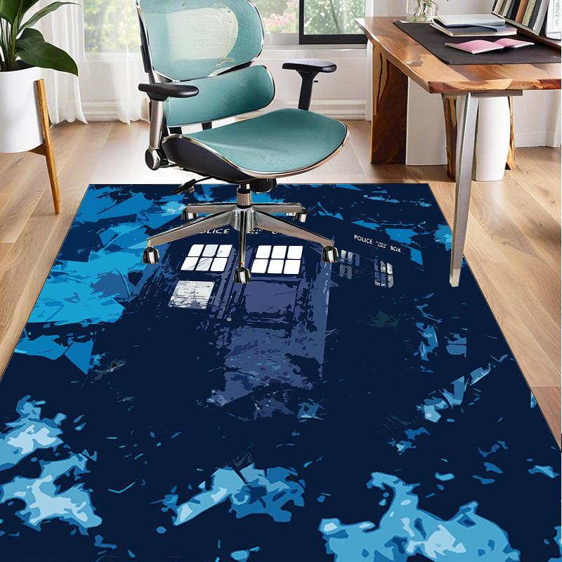 Telephone Booth Office Rug Chair Mat, Game Carpet, Suitable for Front Door, Bedroom, Living Room, Desk, Holiday Gift
