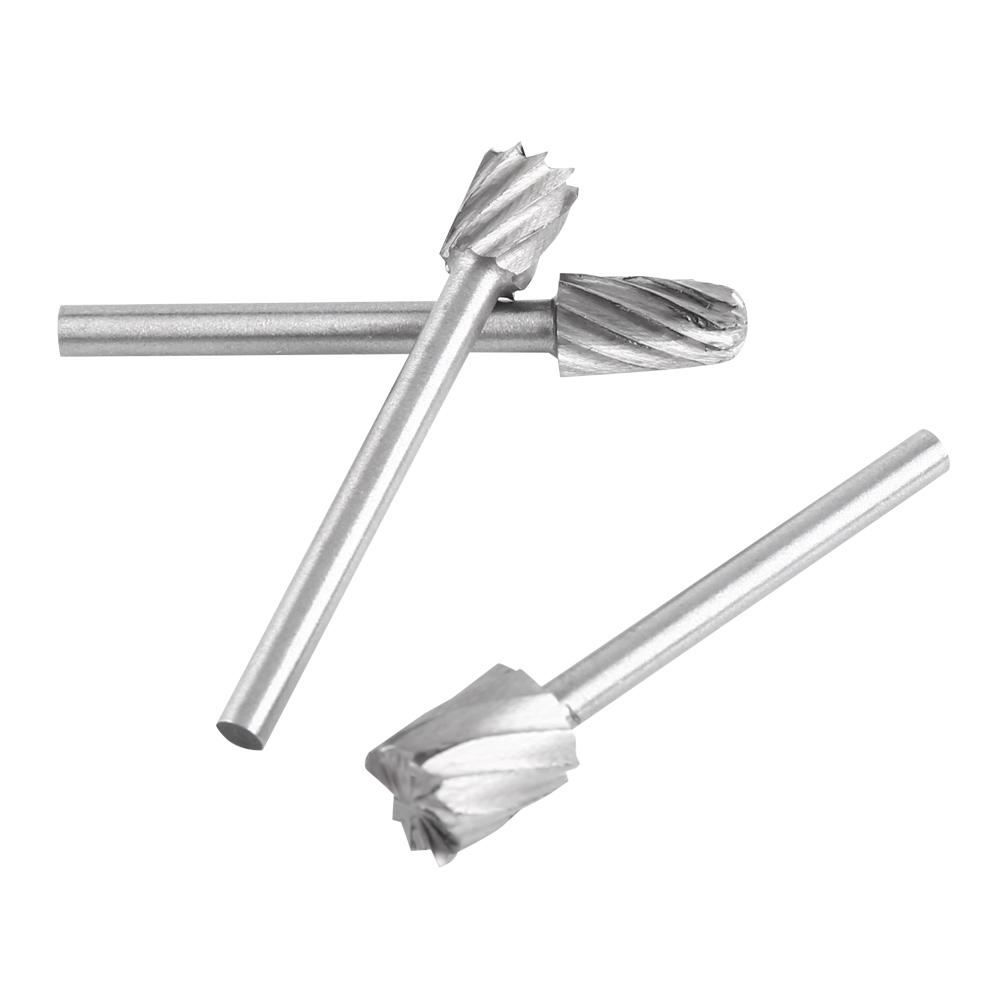 10pcs High Speed Steel Burrs Rotary Files Woodworking Carving Tool Set 1 8inch Shank
