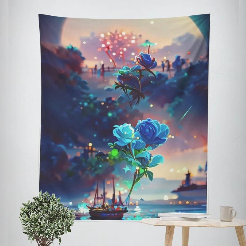 Декоративный гобелен «Сцена из усадьбы мечты» для домашнего декора — фото 6