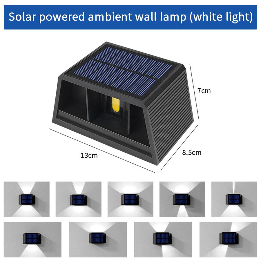 

LED solar wall lamp waterproof wall lamp ABS 5W IP65 Adjustable for up and down lighting porch and courtyard Decoration LIGHTS