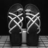 Sommer Herre Vevd Tau Flip-flops EVA Plattform Slitesterke Sklisikre Sandaler for Menn Utendørs Strand Tøfler Sandalias De Hombre 2025
