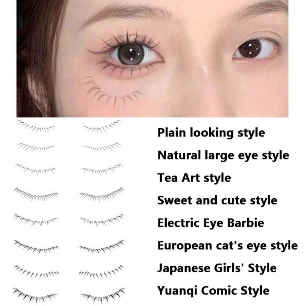 4/8 Pair 3D Lower Eyelash Tattoo Stickers Waterproof Fake Eyelash Transfer lashes Decals  Women