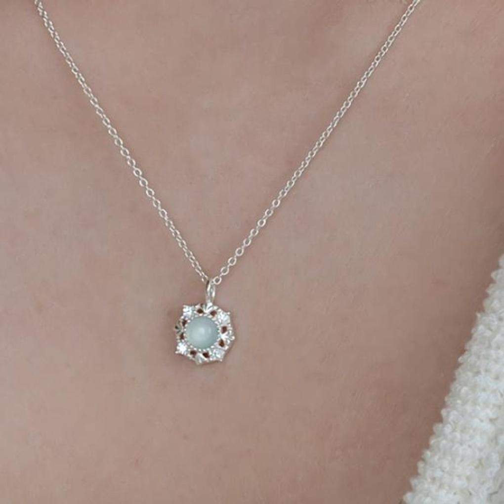 Women's Accessories Daily Raw Stone Cubic Necklace