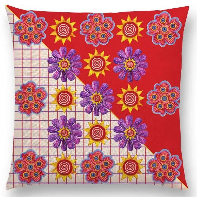 Watercolor Butterfly Flowers Sofa Throw Pillow Case Colourful Dream Fantasy Inflorescence Flamingo Cushion Cover