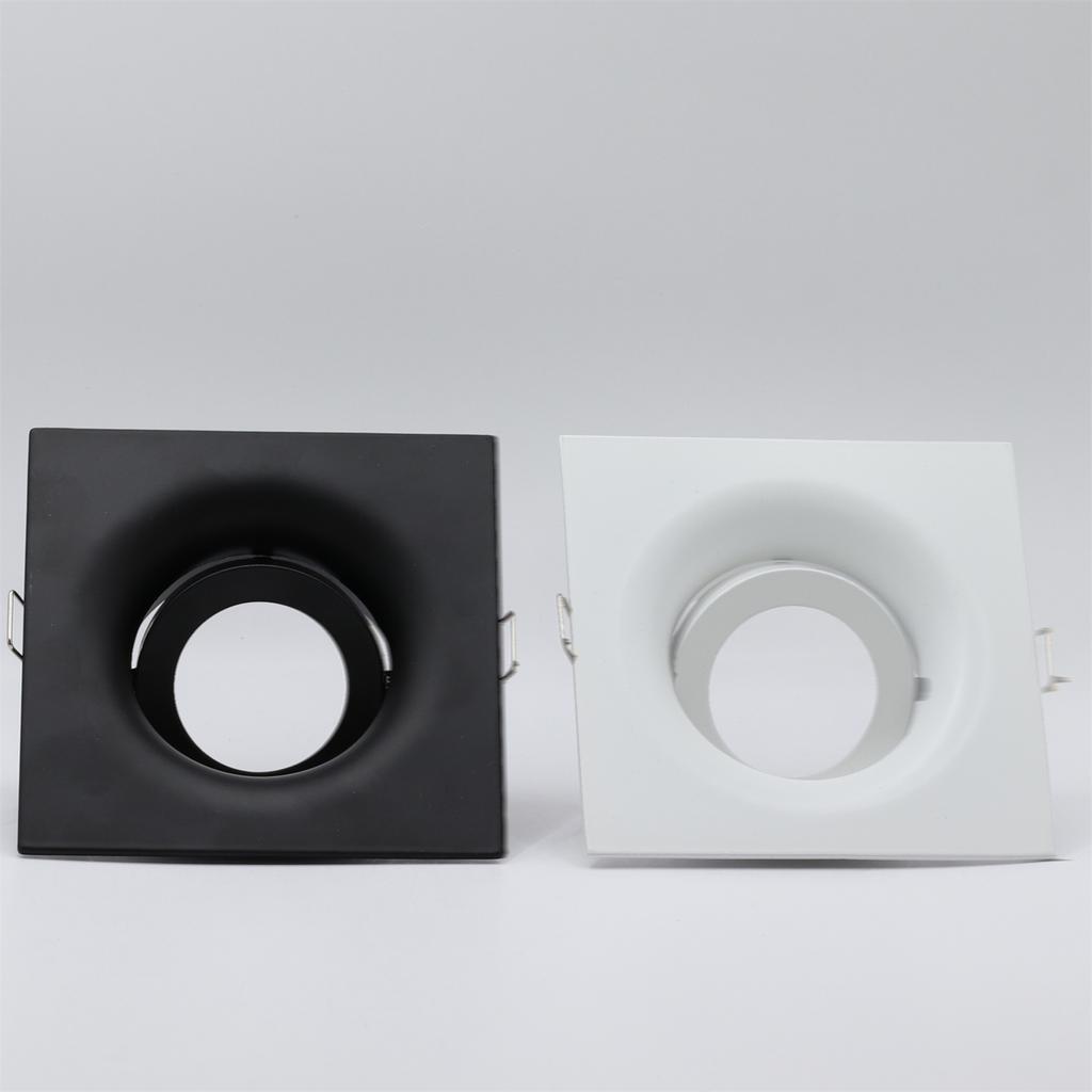 5 Pcs Square Recessed LED Downlight Ceiling Trim Ring GU10 Lamp Holder Halogen Bulb Luminaire Bracket LED Spotlight Frame