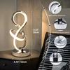 Modern Spiral Table Lamp, 7 Colors 10 Light Modes LED Nightstand Small Lamp with USB C+A Ports, Touch Dimmable Lamps for Living Room Bedroom Bedside,