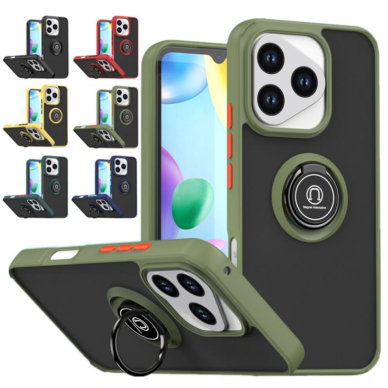 

Armor Shockproof Matte Case For Honor 400 Lite 5G Cover Ring Magnetic Stand Holder Back Shell Coque Fundas Honor 400 Lite темно-синього кольору