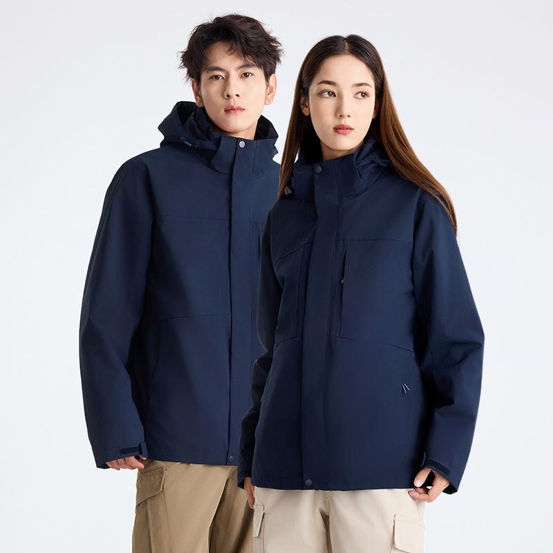 

25 Зимняя уличная куртка три в одном со съемной пуховой подкладкой, мужская водонепроницаемая и ветрозащитная куртка в стиле милитари, женская S