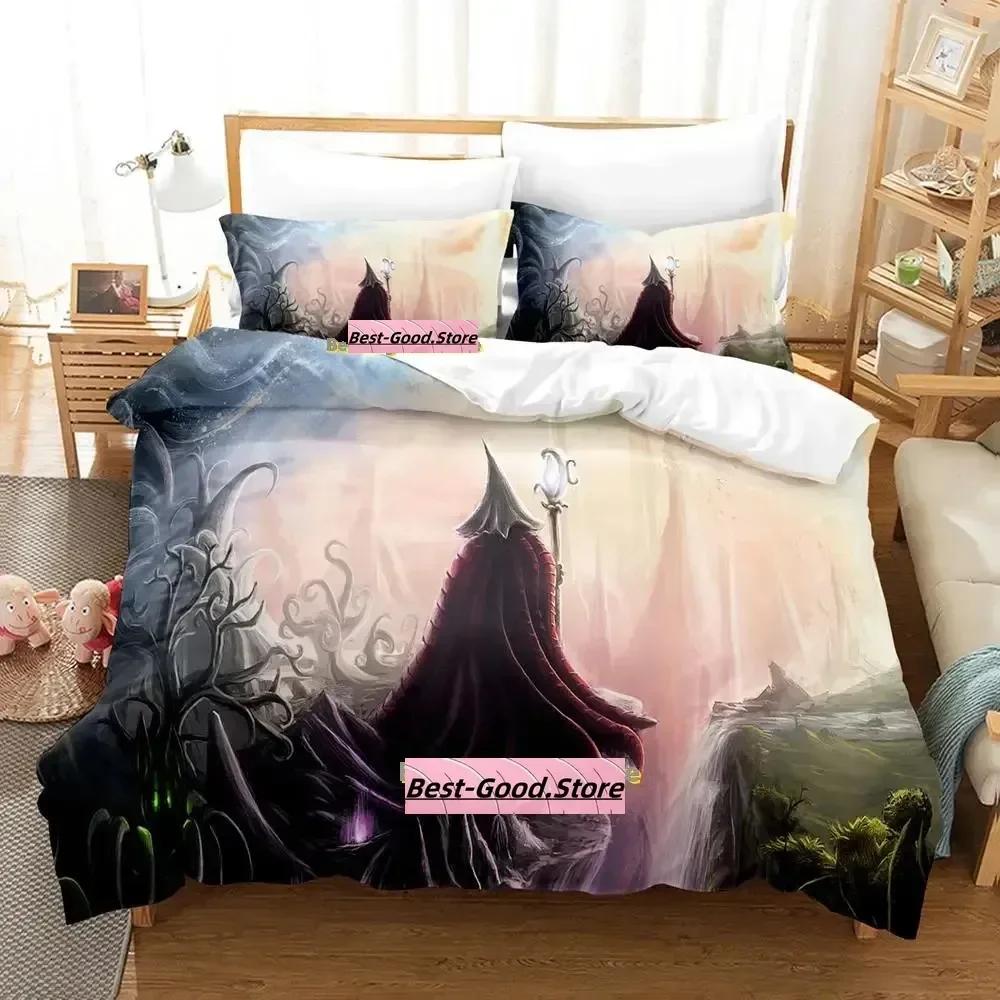 

Hip Hop Game Wizard Beding Set Carton Anime thre-piece set Adult People Kid Bedrom with Soft Fabric Duvetcover Sets 3D Kawai Wizard lit enfant 100*200cm Single