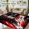 Crystal Velvet Square Rug Custom NameCristiano Ronaldo Pattern Non Slip Home Floor Decor Rug