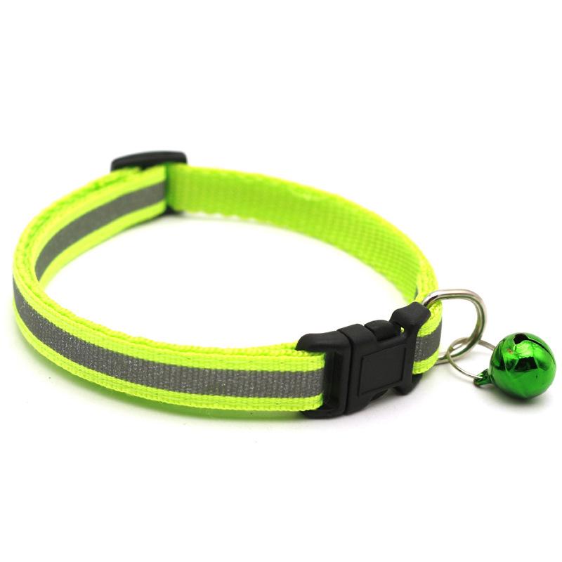 Reflective Adjustable Pet Collar with Bell for Small Dogs and Cats - Anti-Lost Design