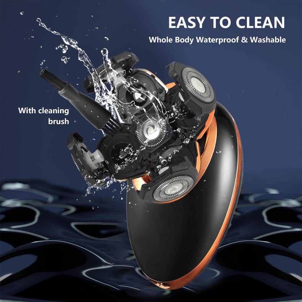 5-in-1 Waterproof Intelligent Razor 1PCS Men's Shaving Bald Head 7-Blade Electric Razor Multi-Functional Barber Set