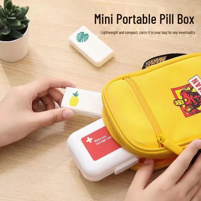 Compact Travel Pill Organizer with Secure Compartments