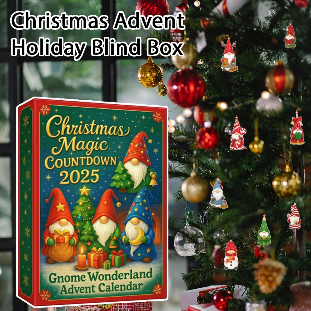 Upgraded 2025 Christmas Magic Wonderland Arrives 24-Day Christmas Advent Calendar 2D Acrylic Holiday Blind Boxes Gif