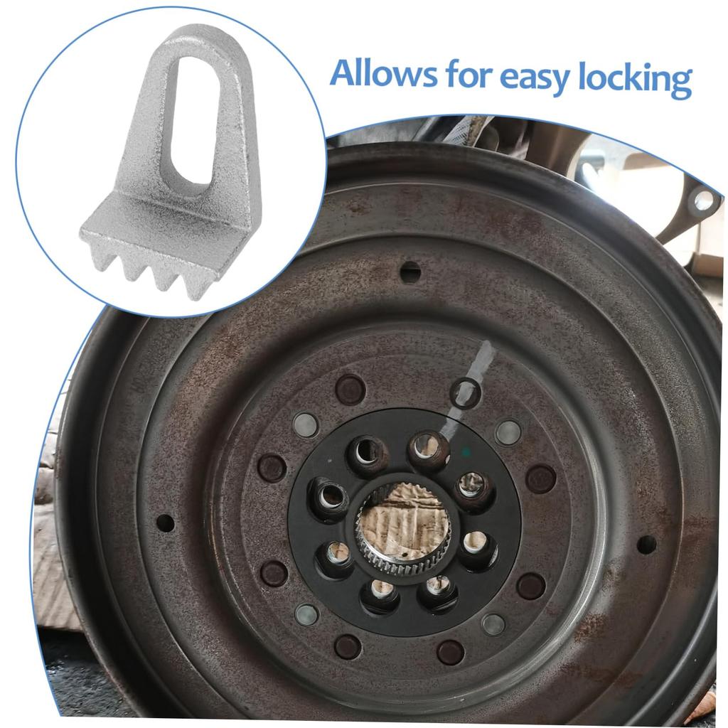 Ledmomo Flywheel Fixture, Flywheel Turner, Flywheel Holder, Flywheel Lock, Flywheel Retainer, Engine Flywheel Tool, Metal Silver