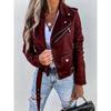 European and American Women's New Spring and Summer Jacket PU Leather Jacket Motorcycle Short Zipper