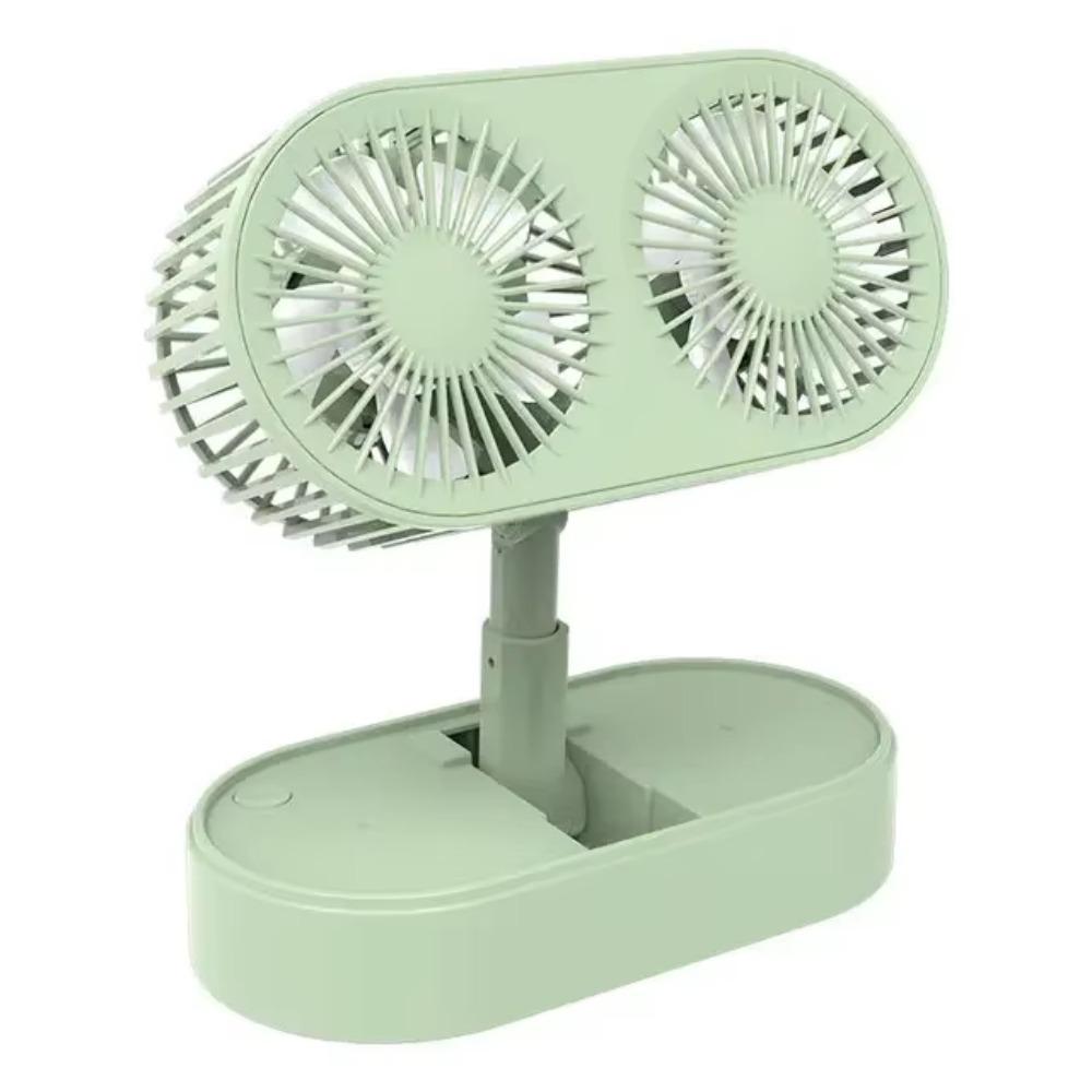 

Telescopic Desktop Small Fan Folding Electric Fan USB Mini Table Fan Summer Gift зелёный