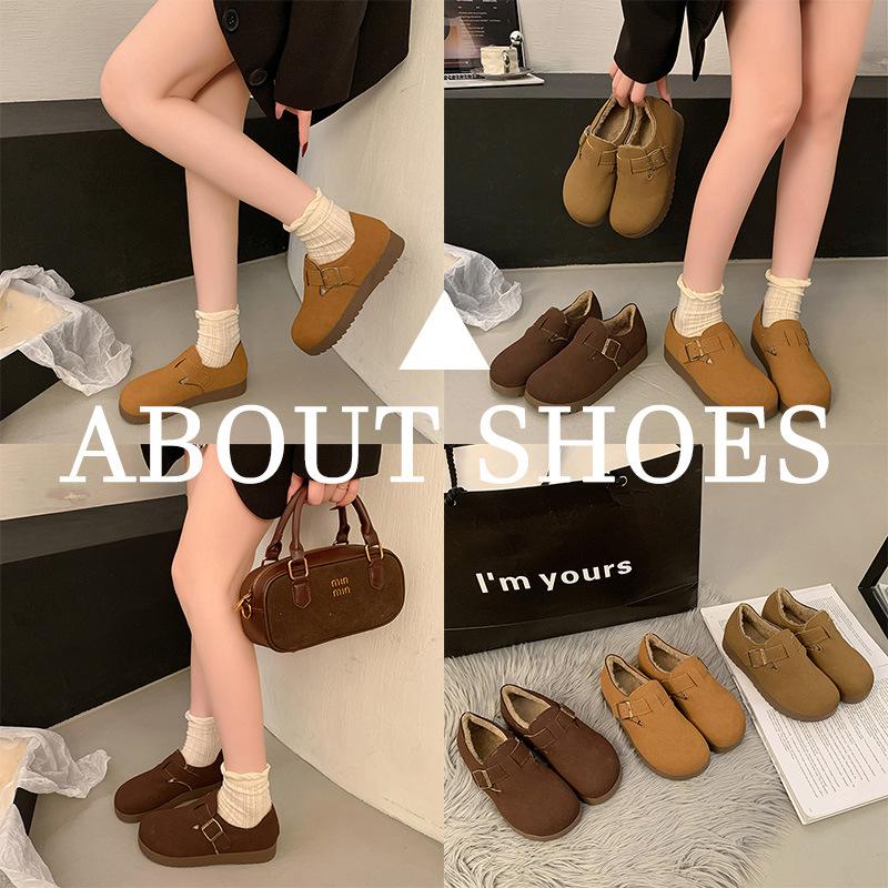 Womens Winter Faux Fur Lined Snow Boots Faux Suede Slip on Warm Short Ankle Booties Comfort Walking Shoes for Women Indoor Outdoor House Loafers Shoes