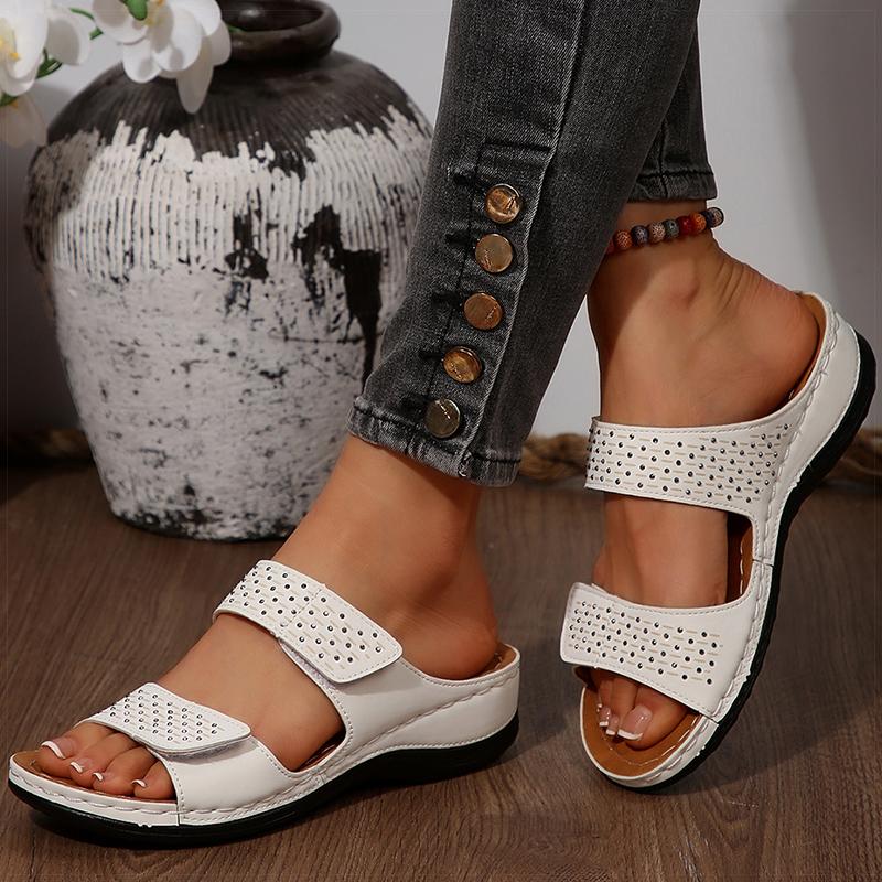 Women's Sandals Mix Color Low Heels Sandals Summer  New Shoes Woman Casual Indoor Outdoor Slippers Summer Footwear Women