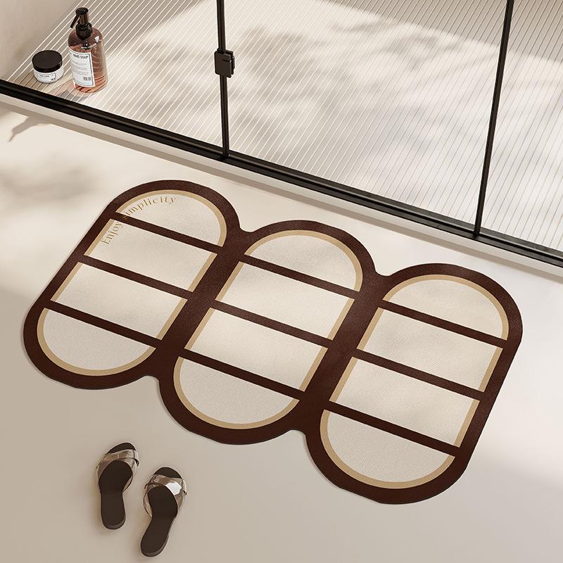 Simple and Minimalist Floor Mat Bathroom Soft Diatom Mud Water-absorbent Wear-resistant Anti-slip Door Mat Bathroom Toilet Special Pad
