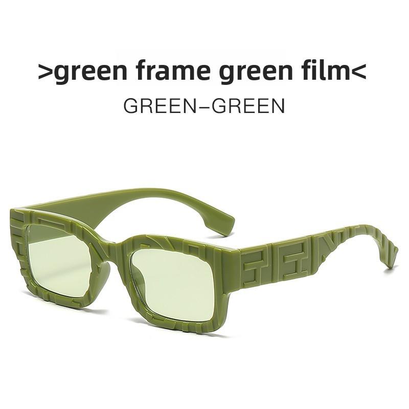 

Сонячні окуляри F House Square для активного відпочинку на свіжому повітрі із захистом UV400 для модних дорослих GreenFrameGreenLenses