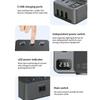 120W PD35W+QC3.0 Schnelllader 5 USB-Buchsen & 3x Zigarettenanzünder-Verteiler mit LED/Ein-Aus-Schaltern/LCD-Voltmeter Steckdose