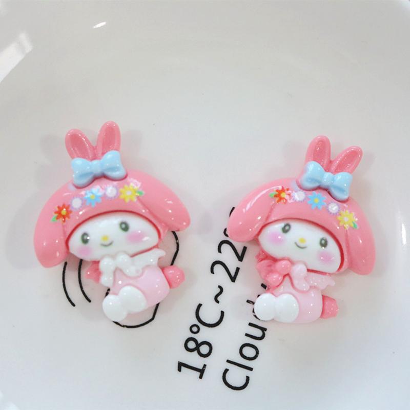 10 Pcs New Mini Kawaii Cartoon Animal Puppy Rabbit Series Resin Scrapbook Diy Miniature Ornament Accessories A34