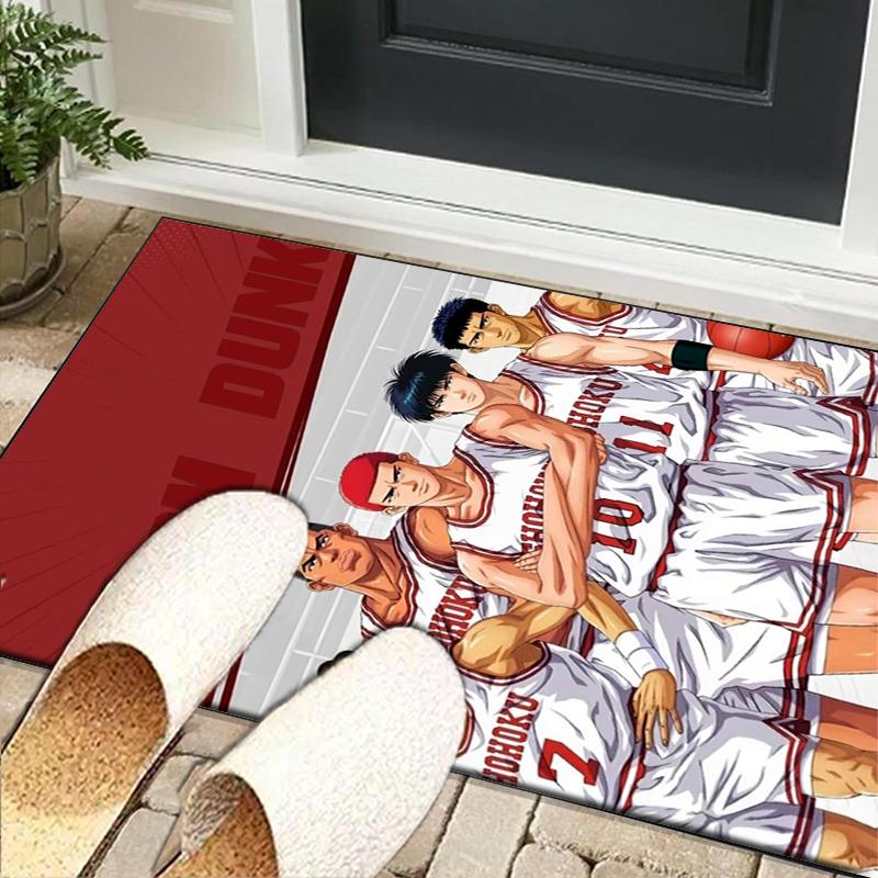 Anime Basketball Heroes Office Rug Chair Mat, Game Carpet, Suitable for Front Door, Bedroom, Living Room, Desk, Holiday Gift