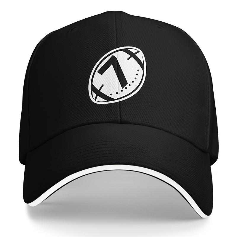 

2026 Rugby 7 Logo Baseball Cap, Trucker Hat, for Casual Leisure Outdoor Sports Hat, Unisex чёрный