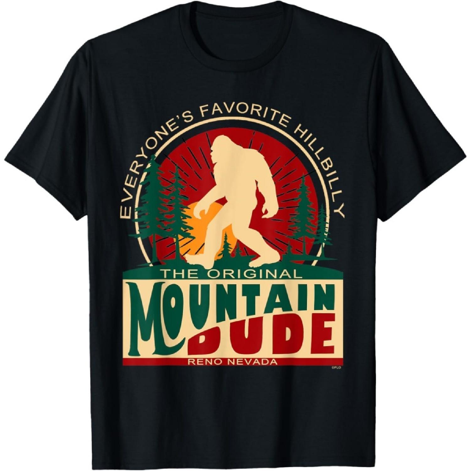 Funny Reno Nevada Sasquatch Hillbilly Mountain Dude Souvenir T-Shirt S