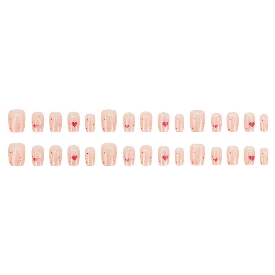 30 Pieces Temperament Unloading Stars Nail Art Pieces, Love Nails, Small Short T Fresh and Cute Nail Pieces, 30 Pieces Wear Nail