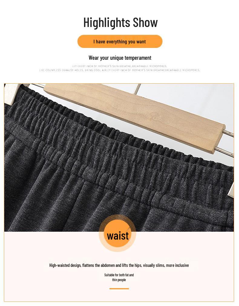 Cozy Fleece-Lined Harem Pants: Stylish, Warm & Loose Fit for Autumn/Winter. Ideal for Middle-Aged & Elderly.