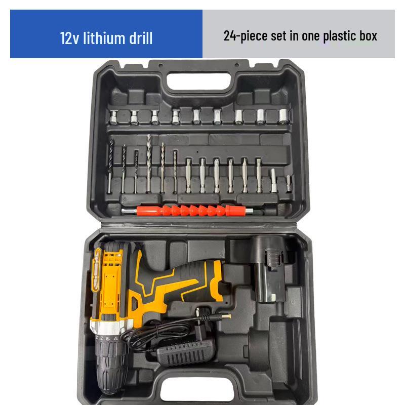 12V Lithium Battery Multifunctional Electric Screwdriver & Rechargeable Handheld Drill Set