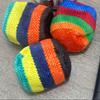 Hand Knitted Beanbag Balls Set Soft Filled Throwing Juggling Balls for Kids Adults Colorful Cotton Yarn Footbag for Coordination Outdoor Play