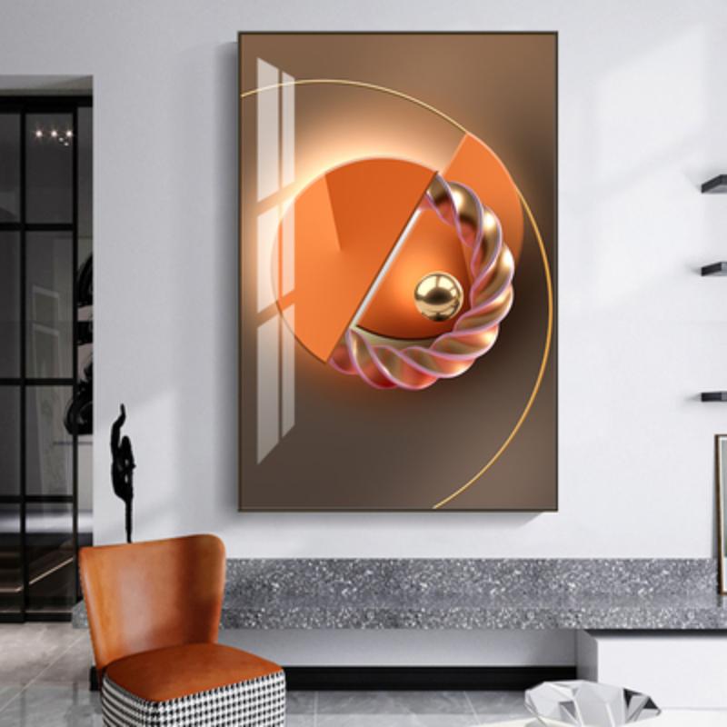 Moderne Abstrakte Goldene Licht Luxus Poster Nordic Geometrie Kunst Leinwand Malerei Wand Bild für Wohnzimmer Wohnkultur Cuadros