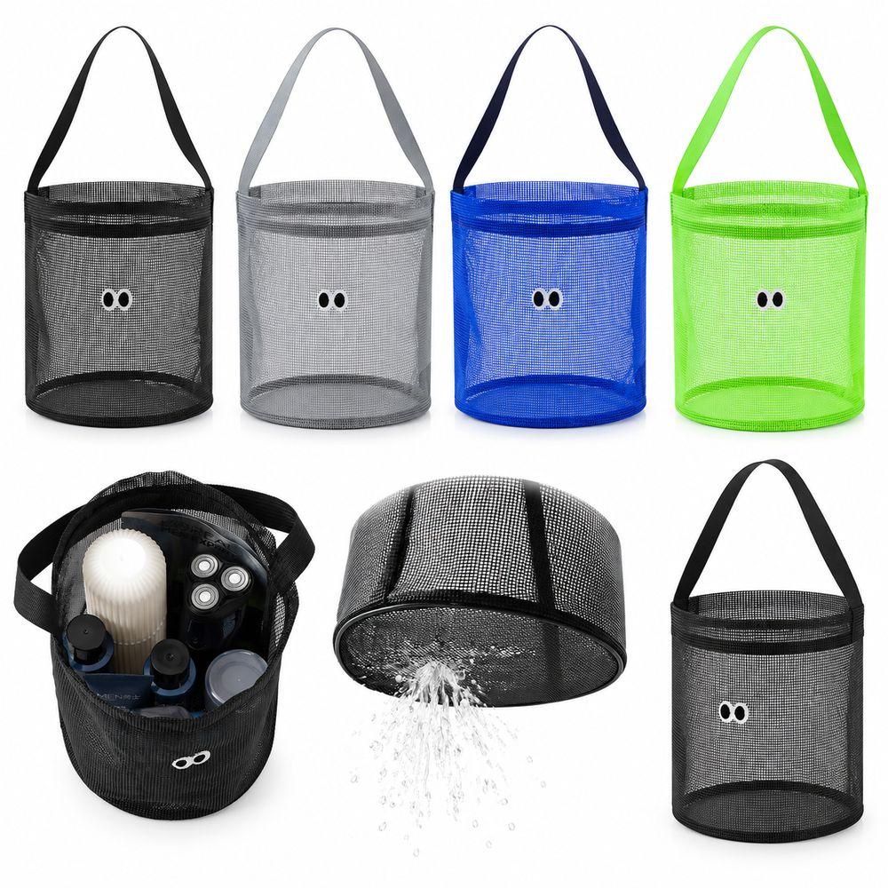 Carry Strap Mesh Beach Bucket Foldable Mesh Beach Bucket Bag Fashion Beach Toy Tote  Kids