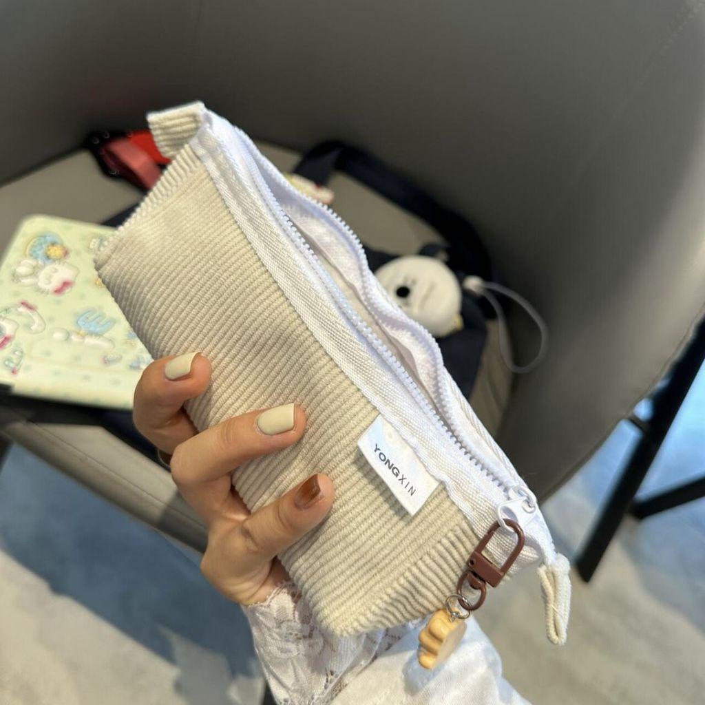 Cartoon Sailboat Pencil Case With Corduroy Material For Students Storage Organizer