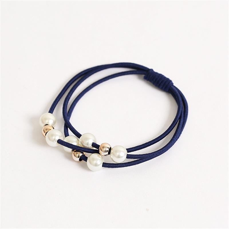 

Корейская жемчужная роскошная резинка для волос: Универсальные, свежие, сделанные вручную эластичные повязки на голову