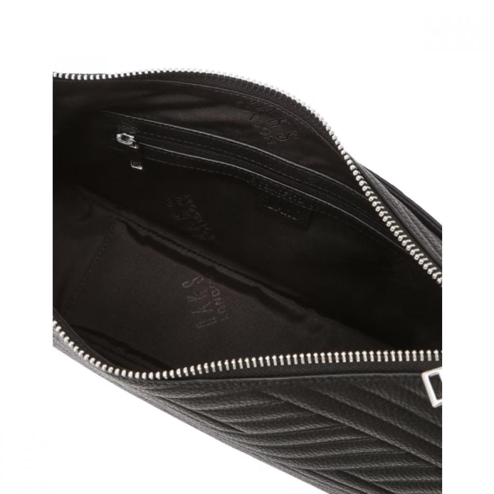 Daks Black Cowhide Shoulder Bag With Logo Decoration Dcba6f372bk