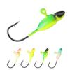 50Pcs Winter Ice Fishing Hooks Glow Ice Jig Bait 1.2-2.6g Jigging Fishing Lure Ice Jigs for Crappie Panfish Fishing Gear