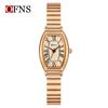 OFNS Women's Artistic Retro Barrel-Shaped Quartz Watch with Roman Numerals
