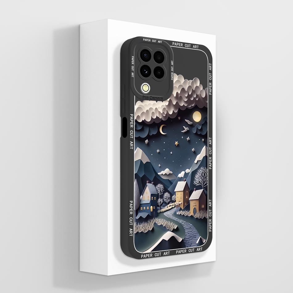 For Samsung M22 M32 A22 4G Case Cute Panda Soft Liquid Silicone Phone Back Cover For Galaxy M 22 32 A 22 Funda Camera Protectors