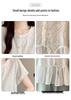 Plus Size Summer Embroidered Mesh Hem Short Sleeve Top