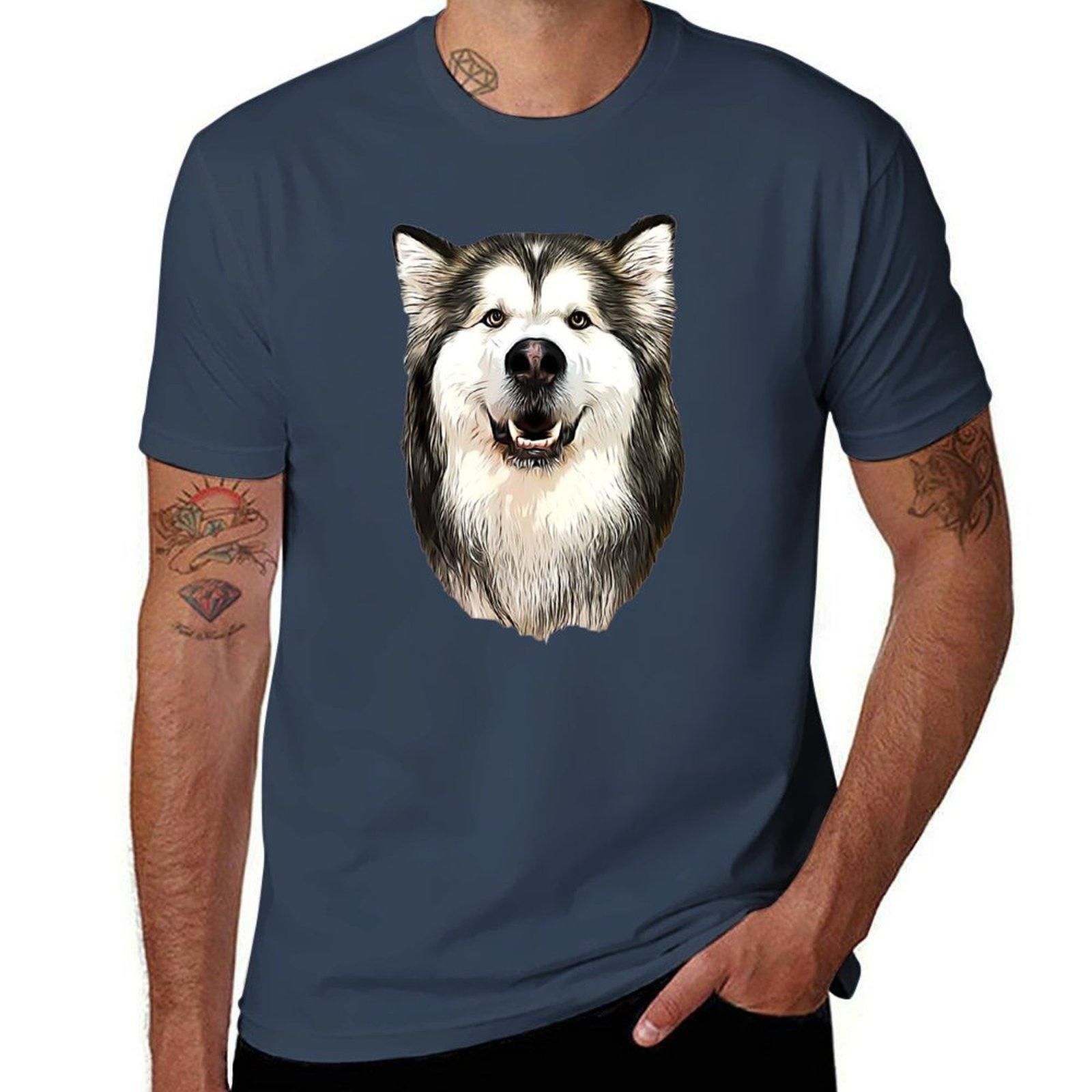 Alaskan Malamute Tshirt Simple Graphic Design Tshirt S