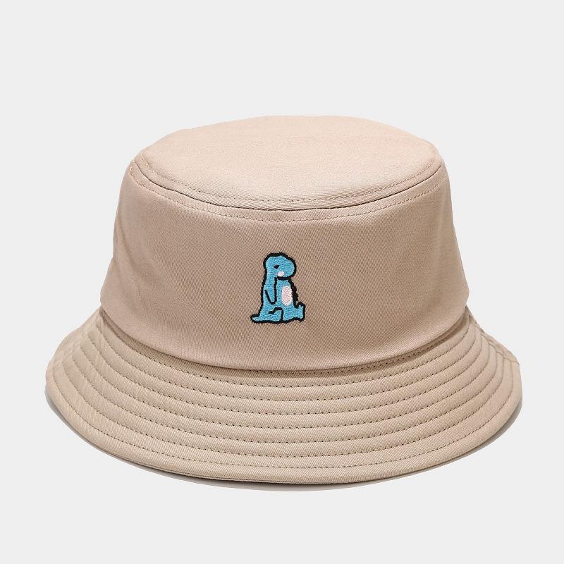 New cute cartoon little dinosaur pattern bucket hat male and female students outdoor leisure visor tide basin hat