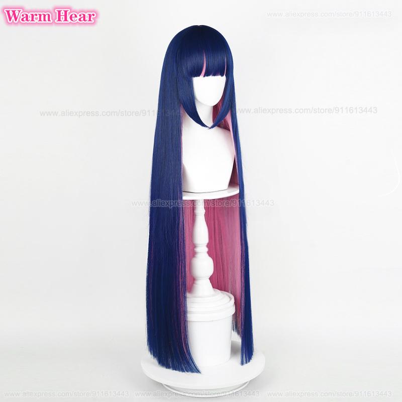 In Stock 100cm/120cm Stocking Anarchy Synthetic Anime Long Straight Hair Cosplay Wigs Heat Resistant Hair Halloween Party Wigs
